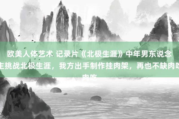 欧美人体艺术 记录片《北极生涯》中年男东说念主挑战北极生涯，我方出手制作挂肉架，再也不缺肉吃